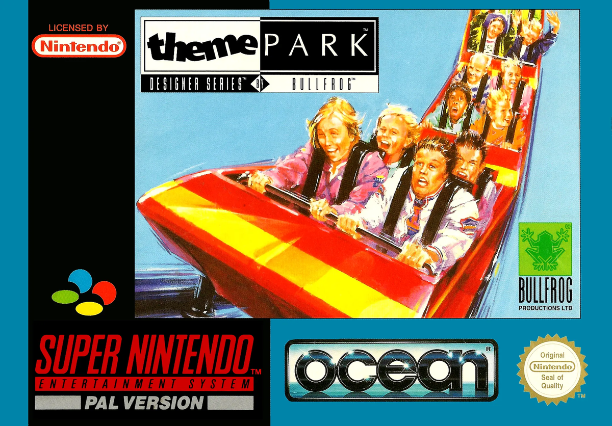 Game | Super Nintendo SNES | Theme Park Physical Video Games Game Nintendo