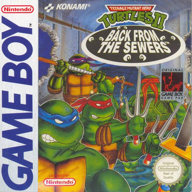 Game | Nintendo Game Boy GB | Teenage Mutant Hero Turtles II: Back From The Sewers