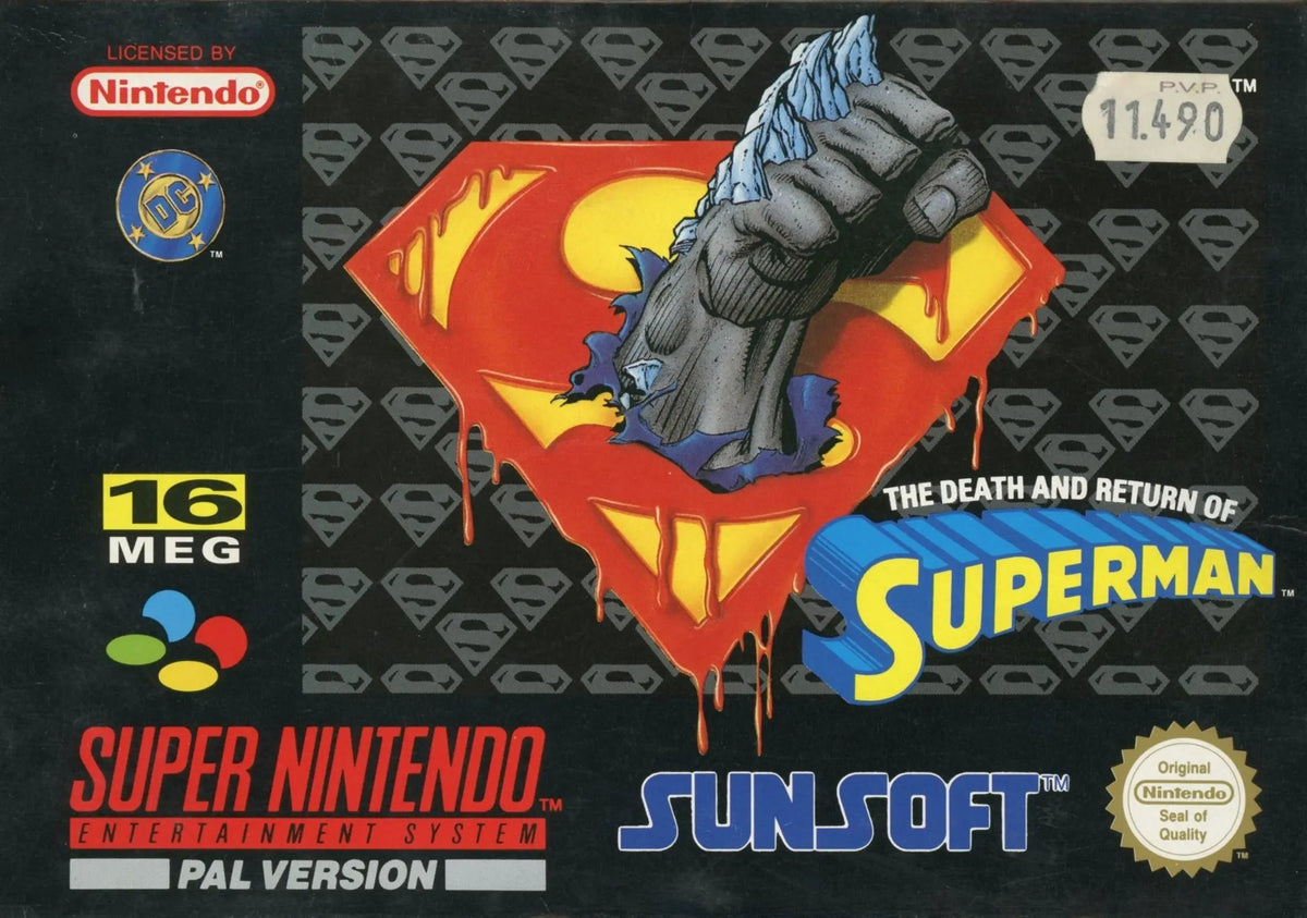 Game | Super Nintendo SNES | The Death And Return Of Superman Physical Video Games Game Nintendo