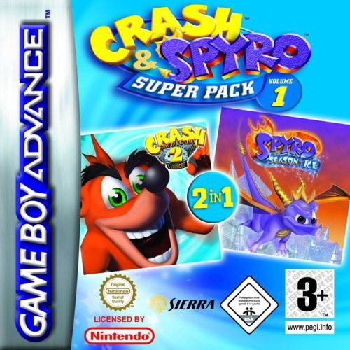 Game | Nintendo Game Boy Advance GBA | Crash & Spyro Super Pack Volume 1