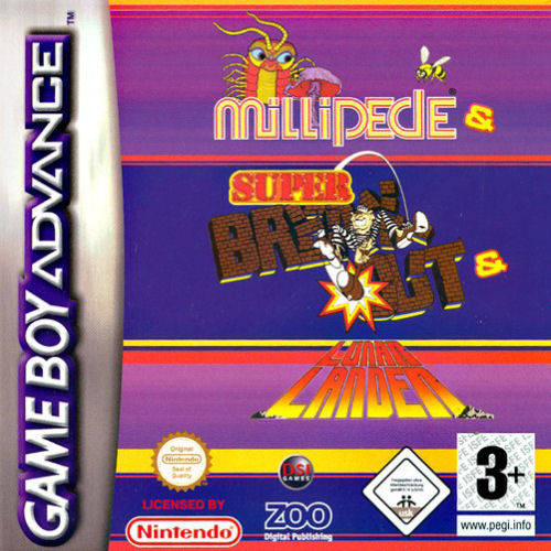 Game | Nintendo Game Boy Advance GBA | Millipede & Super Breakout & Lunar Lander