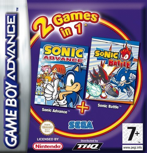 Game | Nintendo Game Boy Advance GBA | 2 Games In 1: Sonic Advance & Sonic Battle