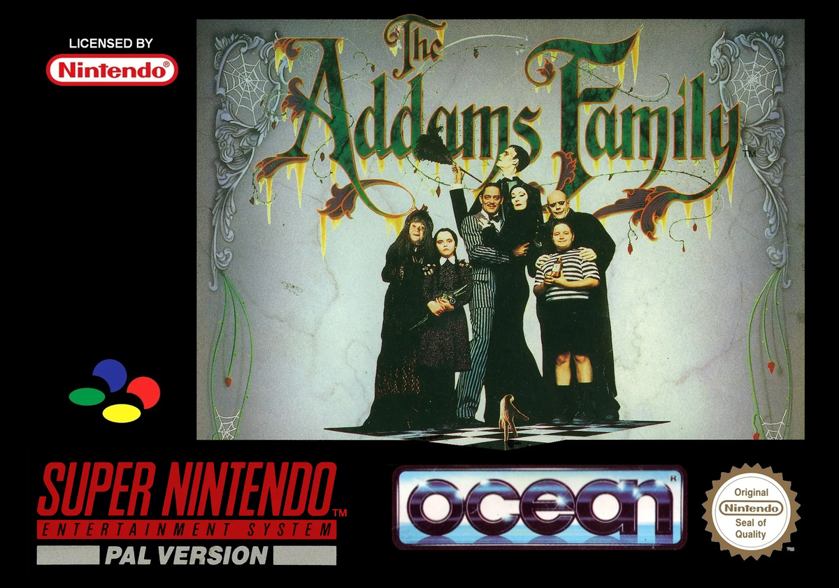 Game | Super Nintendo SNES | The Addams Family Physical Video Games Game Nintendo