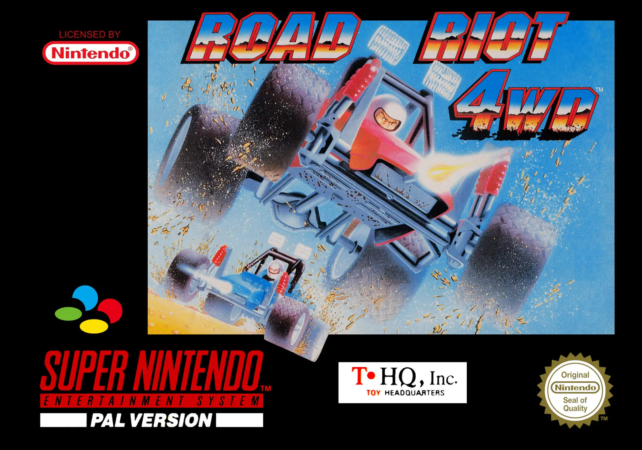 Game | Super Nintendo SNES | Road Riot 4WD Physical Video Games Game Nintendo