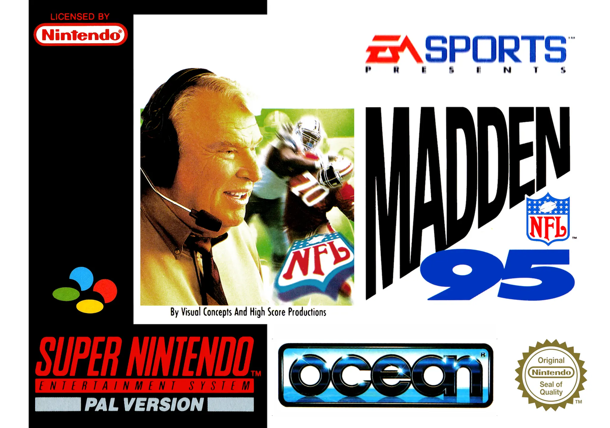 Game | Super Nintendo SNES | Madden NFL '95 Physical Video Games Game Nintendo