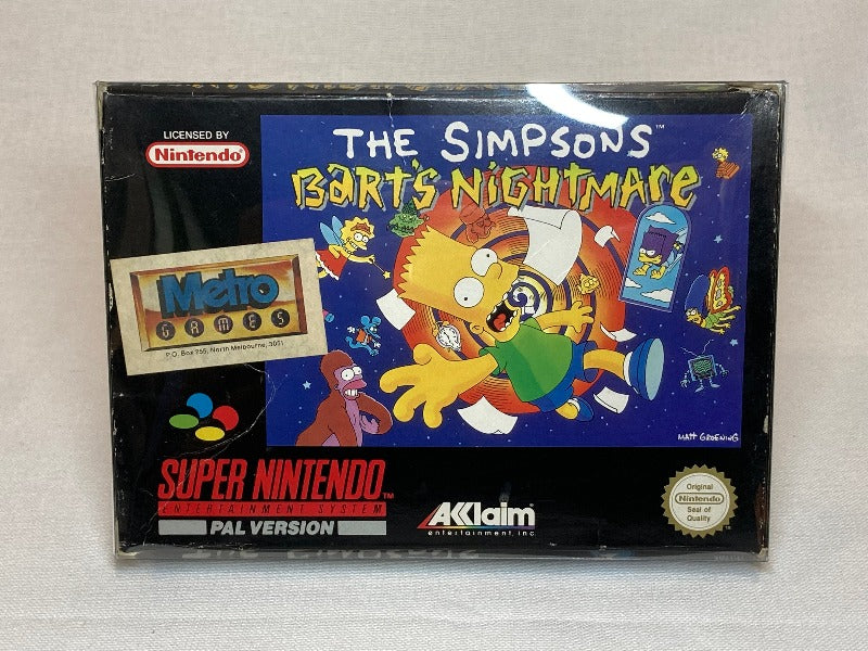Super Nes The Simpsons Bart's Nightmare Snes Game Super