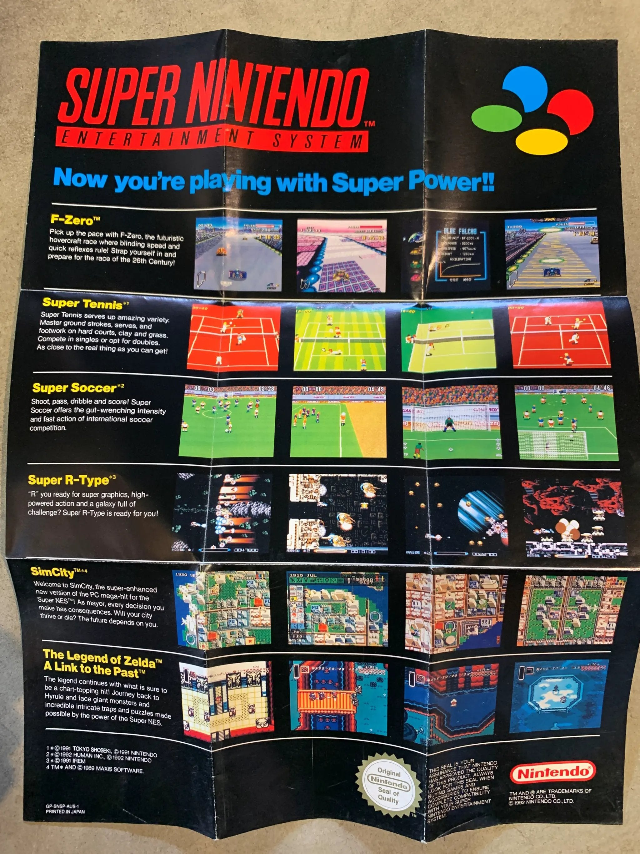 Manual | Nintendo SNES | Replacement Instruction Manuals Book Manual RetroSales.com.au