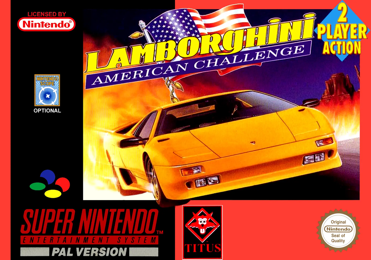 Game | Super Nintendo SNES | Lamborghini American Challenge Physical Video Games Game Nintendo