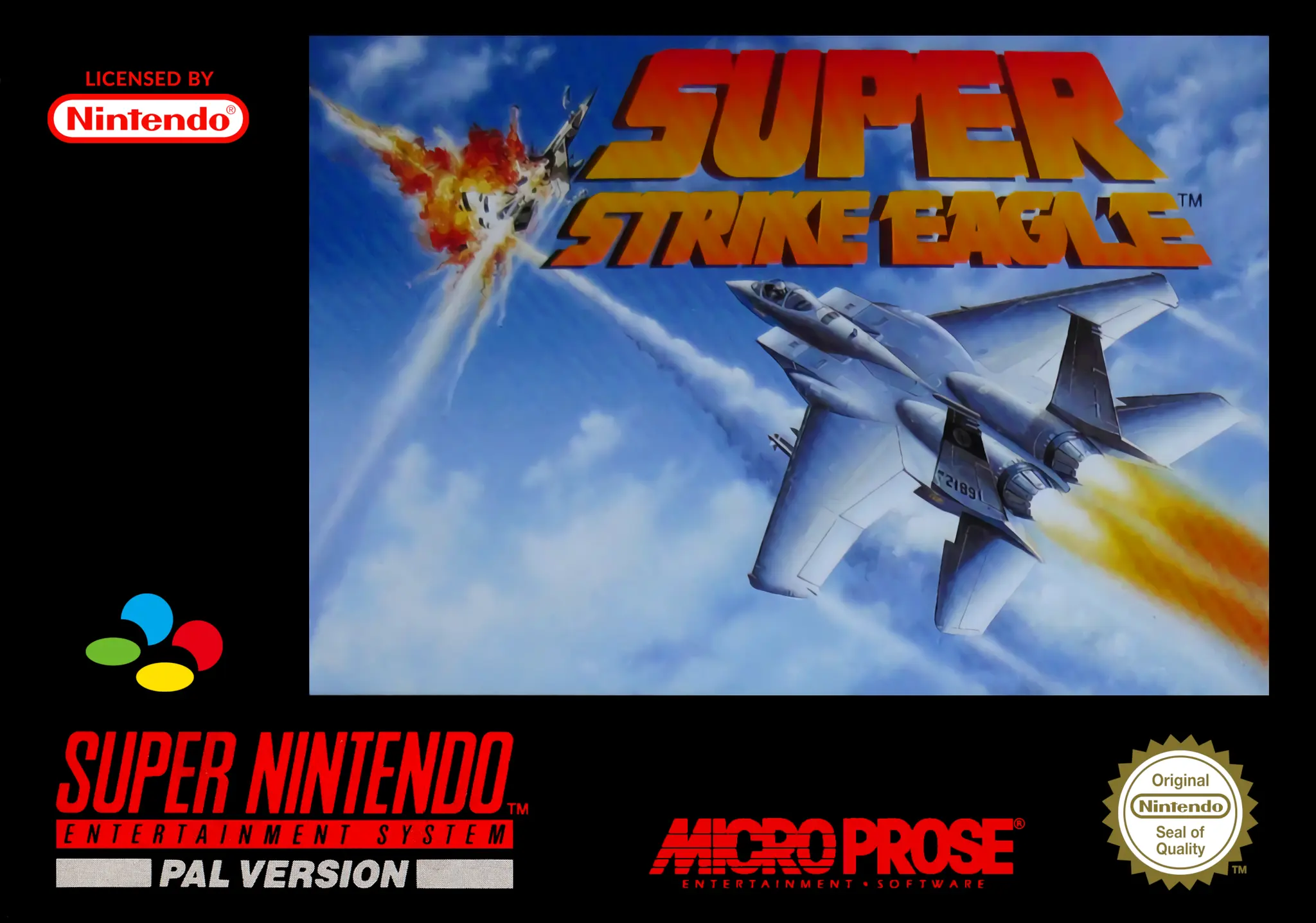 Game | Super Nintendo SNES | Super Strike Eagle Physical Video Games Game Nintendo