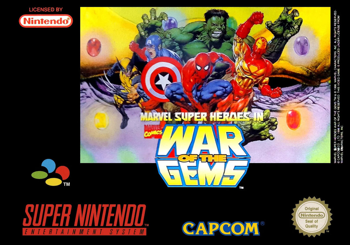Game | Super Nintendo SNES | Marvel Super Heroes In War Of The Gems Physical Video Games Game Nintendo