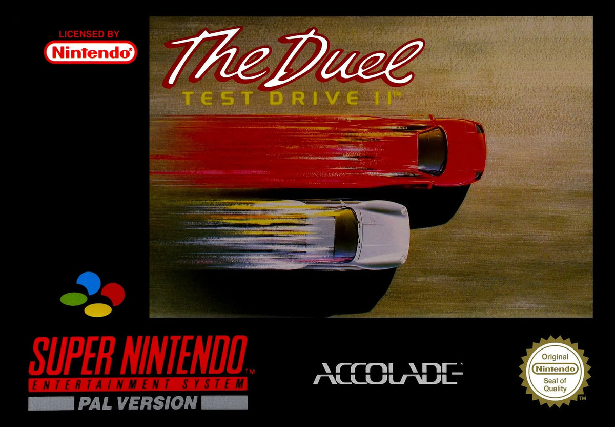 Game | Super Nintendo SNES | The Duel Test Drive II Physical Video Games Game Nintendo