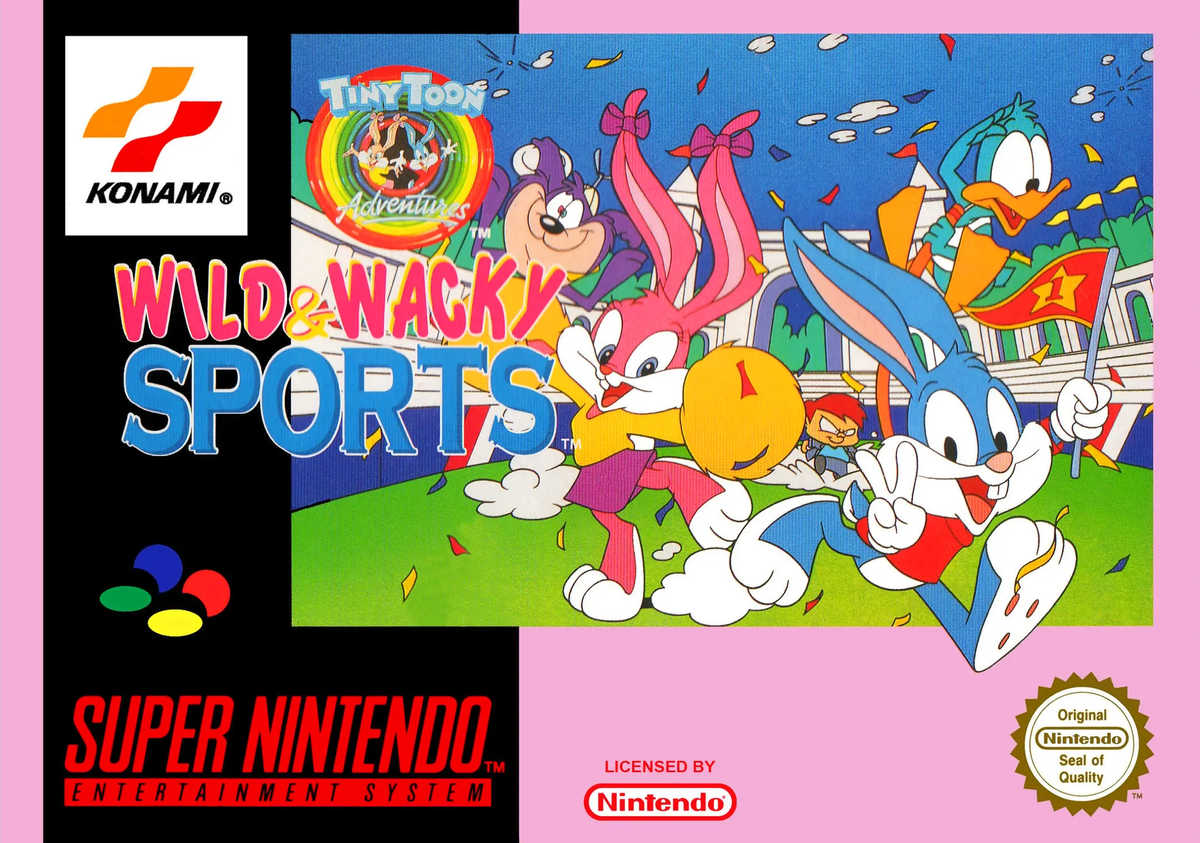 Game | Super Nintendo SNES | Tiny Toon Adventures Wild & Wacky Sports Physical Video Games Game Nintendo