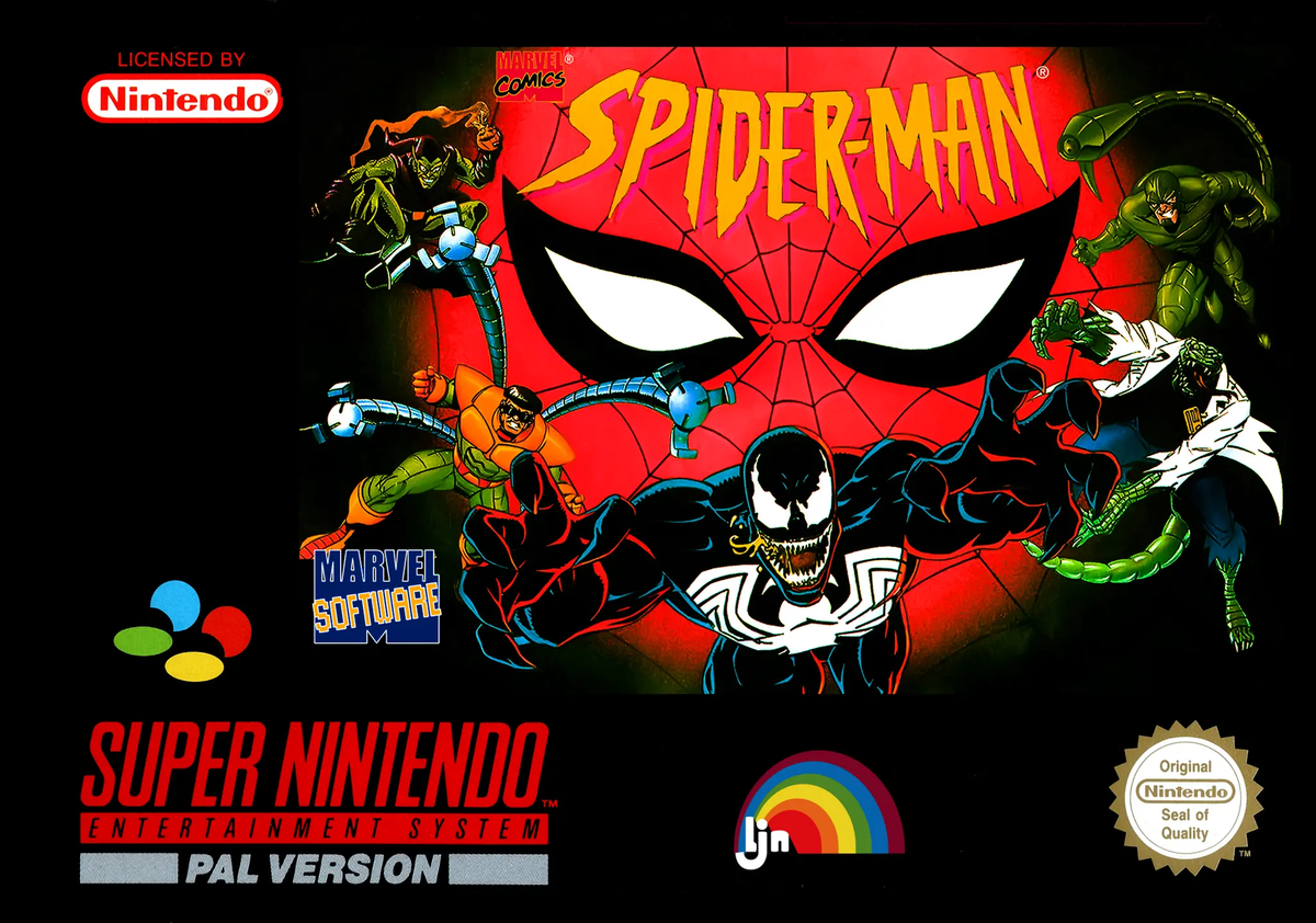 Game | Super Nintendo SNES | Spiderman Physical Video Games Game Nintendo