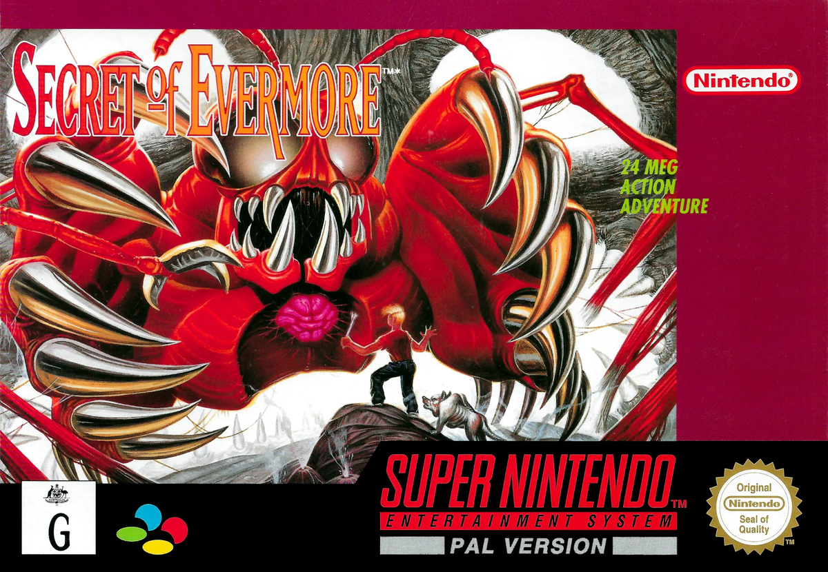 Game | Super Nintendo SNES | Secret Of Evermore (Big Box] Physical Video Games Game Nintendo