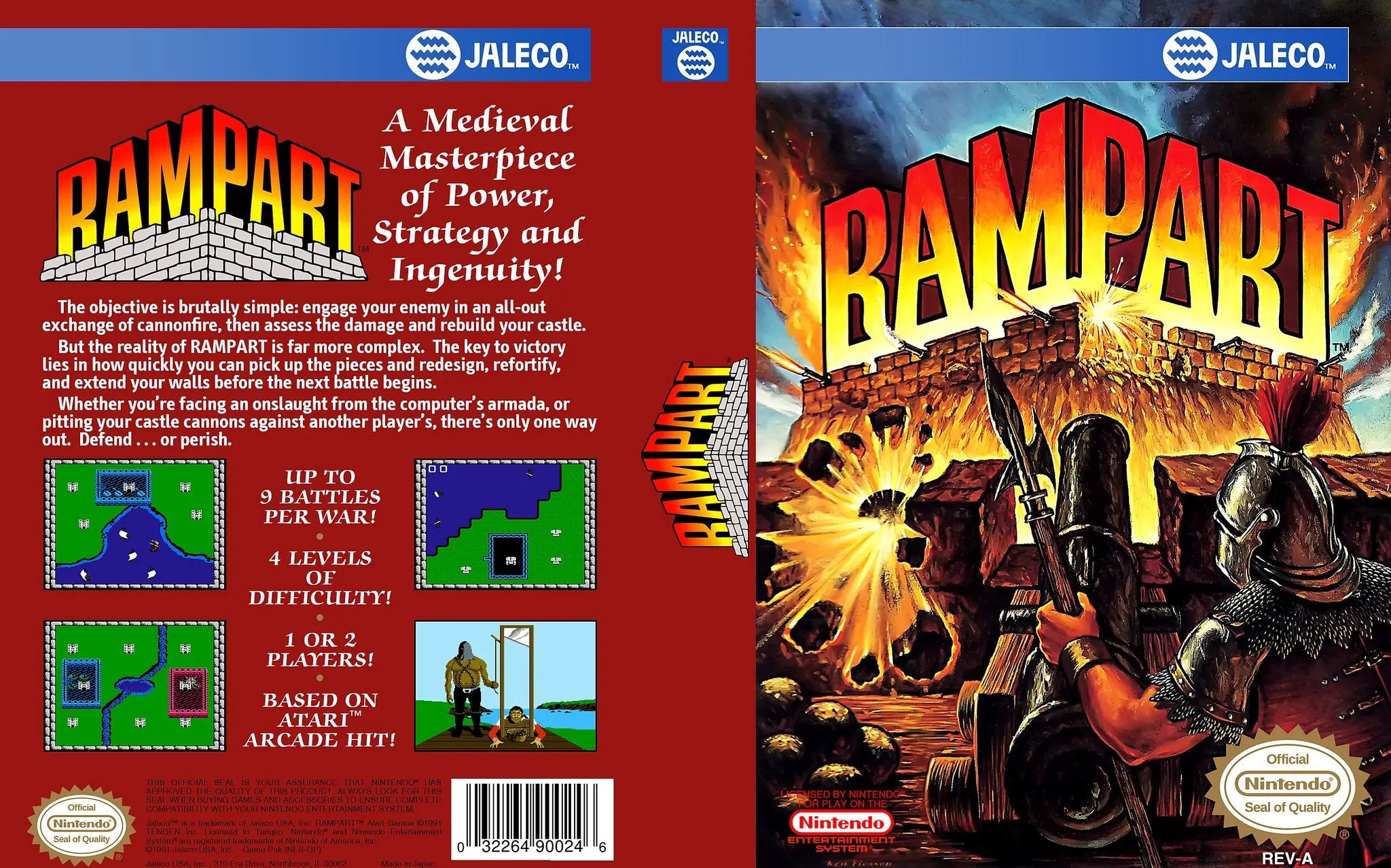 Game | Nintendo NES | Rampart Physical Video Games Game Nintendo